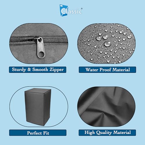 Image of Classic Top Load Washing Machine Cover Suitable For LG 8 Kg, 8.5 Kg, 9 Kg, 9.5 Kg, 10 Kg, Waterproof & Dustproof (58cmsX60cmsX90cms, Grey)