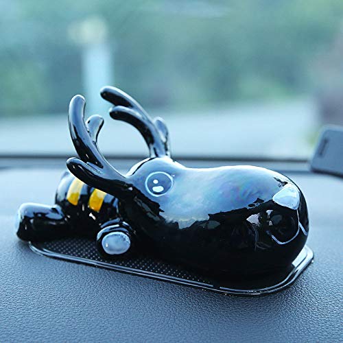 Mignon créatif céramique noir faon statue pour étagère