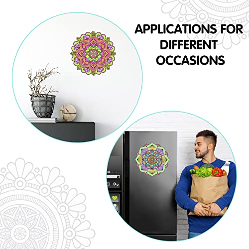 28 Pcs Mandala Window Clings and Markers Color Your Own Stained Glass Art Kit, 20 Painting Designs Suncatcher Window Art Kit DIY Rangoli Kits for Adults Teens Hobby Beginner Xmas Gifts