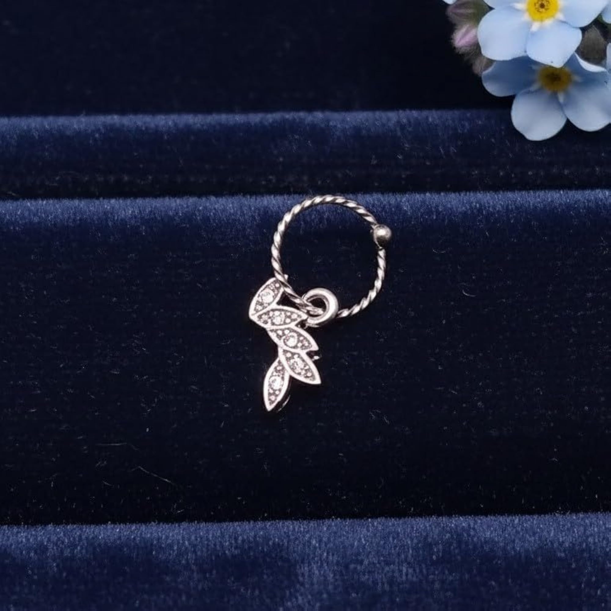 Dainty CZ Leaf Botanical Piercing Jewelry, Versatile