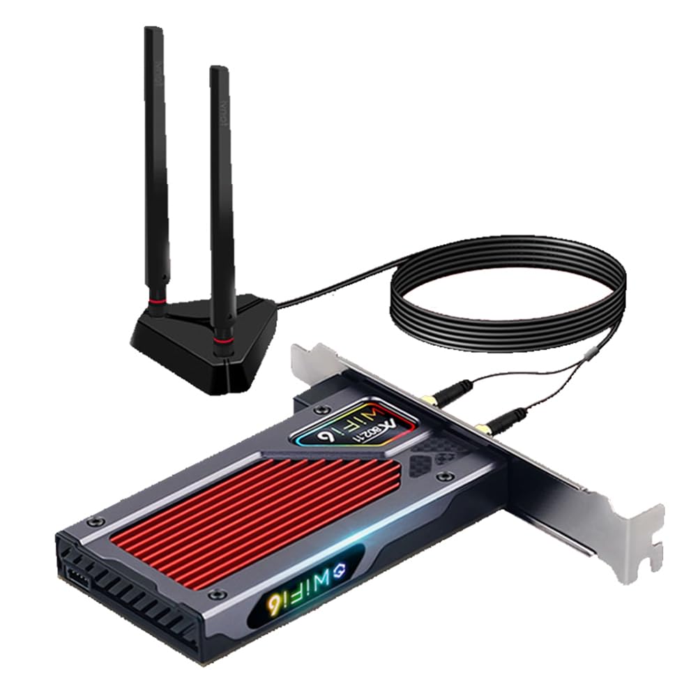 Tarjeta de red PCI-e WiFi 6E AX210 tribanda 6 GHz con Bluetooth 5.3 para PC 8