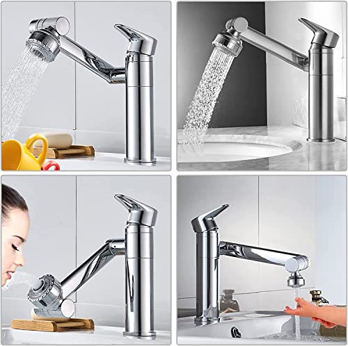 Faucet,Sink Faucet,Single Handle High Arc Kitchen Faucets 360 Degree Swivel,Multifunctional Rotating Tap， Newly Designed Single Handle Sink Mixer Tap,Modern Kitchen Sink Faucet With Pull #TOP5