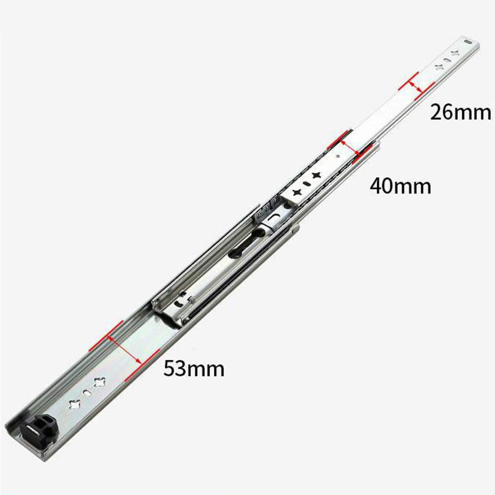 Wytrzymałe prowadnice do szuflad 650 mm, pełny wysuw, prowadnice z cichym domykiem, płynny mechanizm łożysk kulkowych, idealne do kuchni i mebli, niezawodne okucia do szuflad