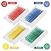 AMSCOPE-Kids 48pcs Kids Plastic Prepared Microscope Slides of Animals Insects Plants Flowers Sample Specimens for Stereo Microscopes