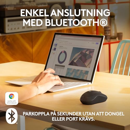 Logitech M240 Ljudlös Bluetooth-mus - Kompakt & Trådlös Grafit