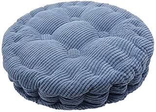 Saim Round Pillow Chair Pad Thickened Tatami Cushion Indoor Outdoor Pad,Blue-38cm