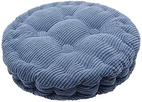 Saim Round Pillow Chair Pad Thickened Tatami Cushion Indoor Outdoor Pad,Blue-38cm