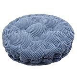 Saim Round Cushion Pillow Pads, Thickened Tatami Cushion Indoor Outdoor Pad, Blue-38cm