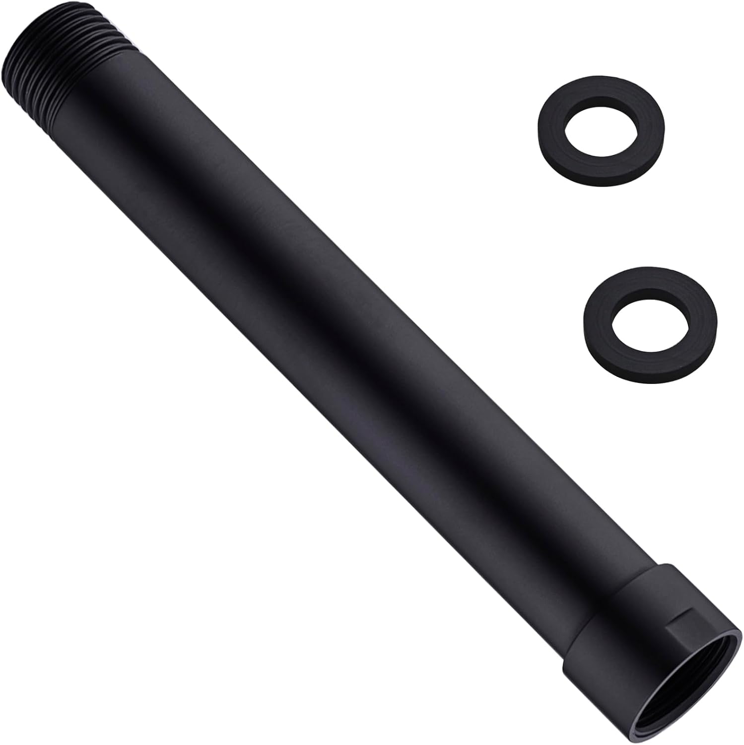 Black Shower Arm Extender, 6 Inch Shower Arm Extension by BSTIIU, NPT 1