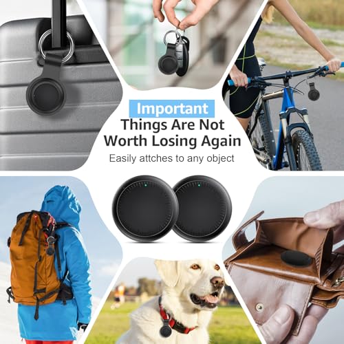 Air Tracker Android, 2 Pezzi Smart Android, Funziona Con Google Dov'è App, Bluetooth Trova Oggetti, Air Tracker Bluetooth Localizzatore Chiavi Per Chiavi/Bagagli/Valigie (Nero) - 7