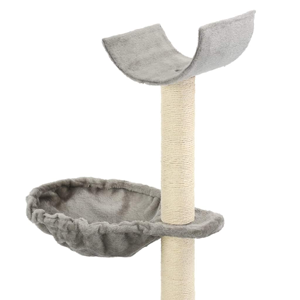 Chusui Rascador para Gatos con Poste de sisal, Arbol para Gatos, Gatos Accesorios, Arranhador para Gatos, Arbol Rascador Gatos, 105 cm Gris