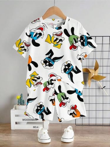 Image of THIIYA KIDS Boys Cotton Co-Ord Set | Printed T-Shirt & Shorts | Soft Comfortable Summer Wear for Kids