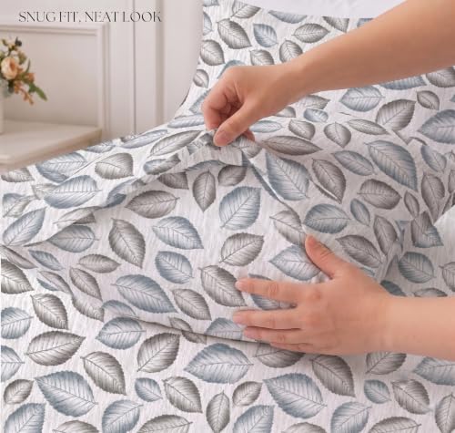 Image of IVAZA 260 TC Soft Ezyption Cotton Floral Single Bed Sheet - Single bedsheet with 1 Pillow Cover Hypoallergenic, Brethable, (Size- 90 x 60 Inch Charcoal Grey