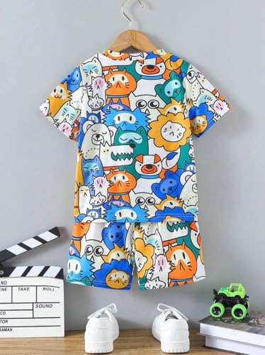 Image of THIIYA KIDS Boys Cotton Co-Ord Set | Printed T-Shirt & Shorts | Soft Comfortable Summer Wear for Kids