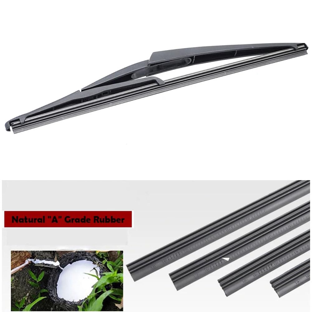 MHART Escobilla Limpiaparabrisas Juego Frontal Trasero para Bravo 2007-2013, Limpiaparabrisas para Ventanas de Limpieza de Caucho 24" 18" 12"
