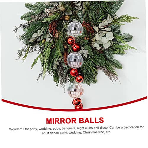 Bola espejada pequeña de vidrio VANZACK, 20 piezas, adorno para bodas, escenarios, fiestas y decoración navideña miniatura 2