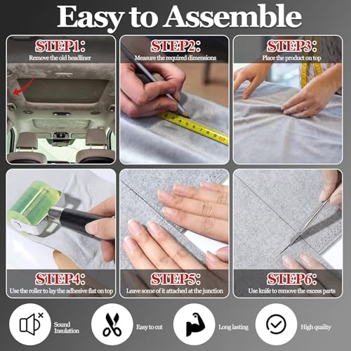 Tegeme Self-Adhesive Velvet Headliner