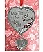 I Love You to The Moon and Back - Christmas Onament with Love Charm - Hanging Heart- Birthday - Anniversary - Valentine's Day Gift - 4