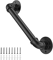 Vista 15 de Willstar Pasamanos de Escalera Industrial de 1 Pie Barra de Tubería Antideslizante Riel de Pie Montaje en Pared Riel de Escalera Vintage Barra