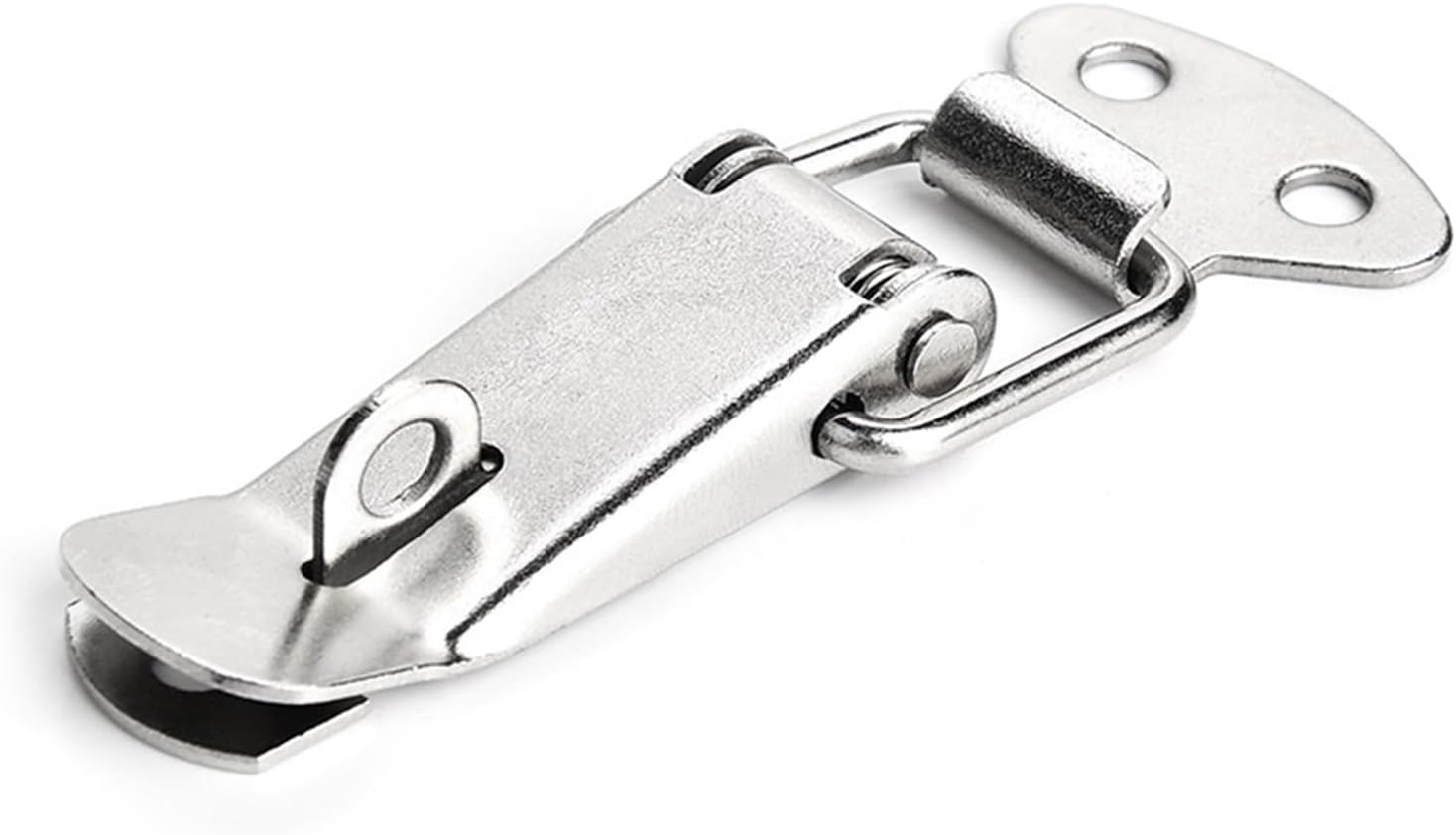 Cabinet Boxes Spring Loaded Latch Catch Toggle Hasp Mild Steel Hasp for Sliding Door Simple Window Hardware Tool Box Lock 1Pcs(J401)