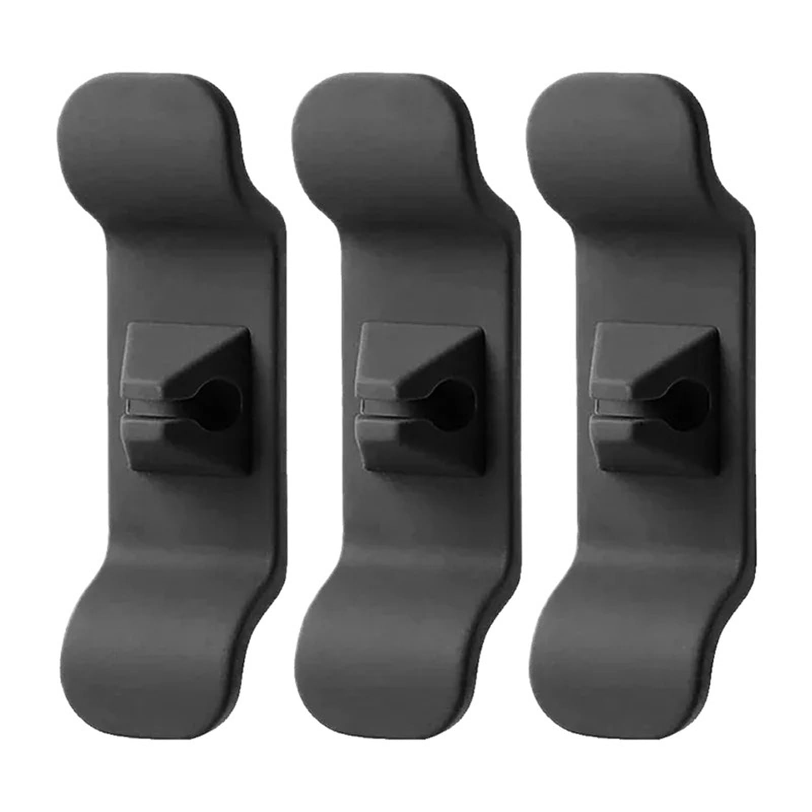 Clips organizadores de cables, 30 unidades, para oficina en casa (color negro)