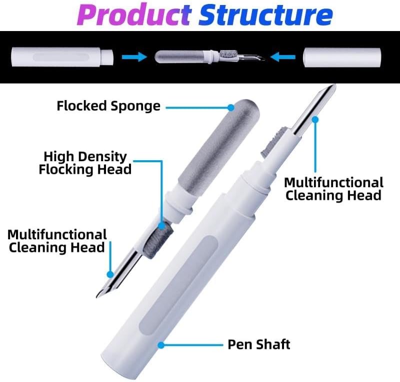 H-209 Kulaklık Temizleme Kiti Bluetooth Kulaklık Telefon Tablet Elektronik Eşya Temizleme Kalemi Yumuşak Fırça - Görsel 3