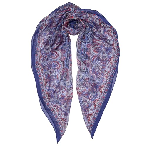 Elizabetta Women's Italian 100% Silk Large Square Shawl Scarf Wrap