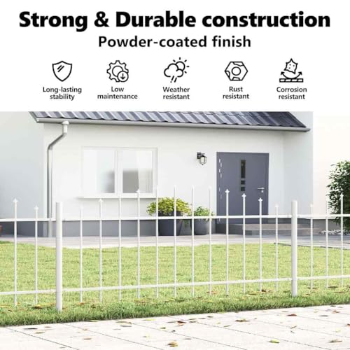 Clôture de style traditionnel E en acier durable vidaXL 8.5M