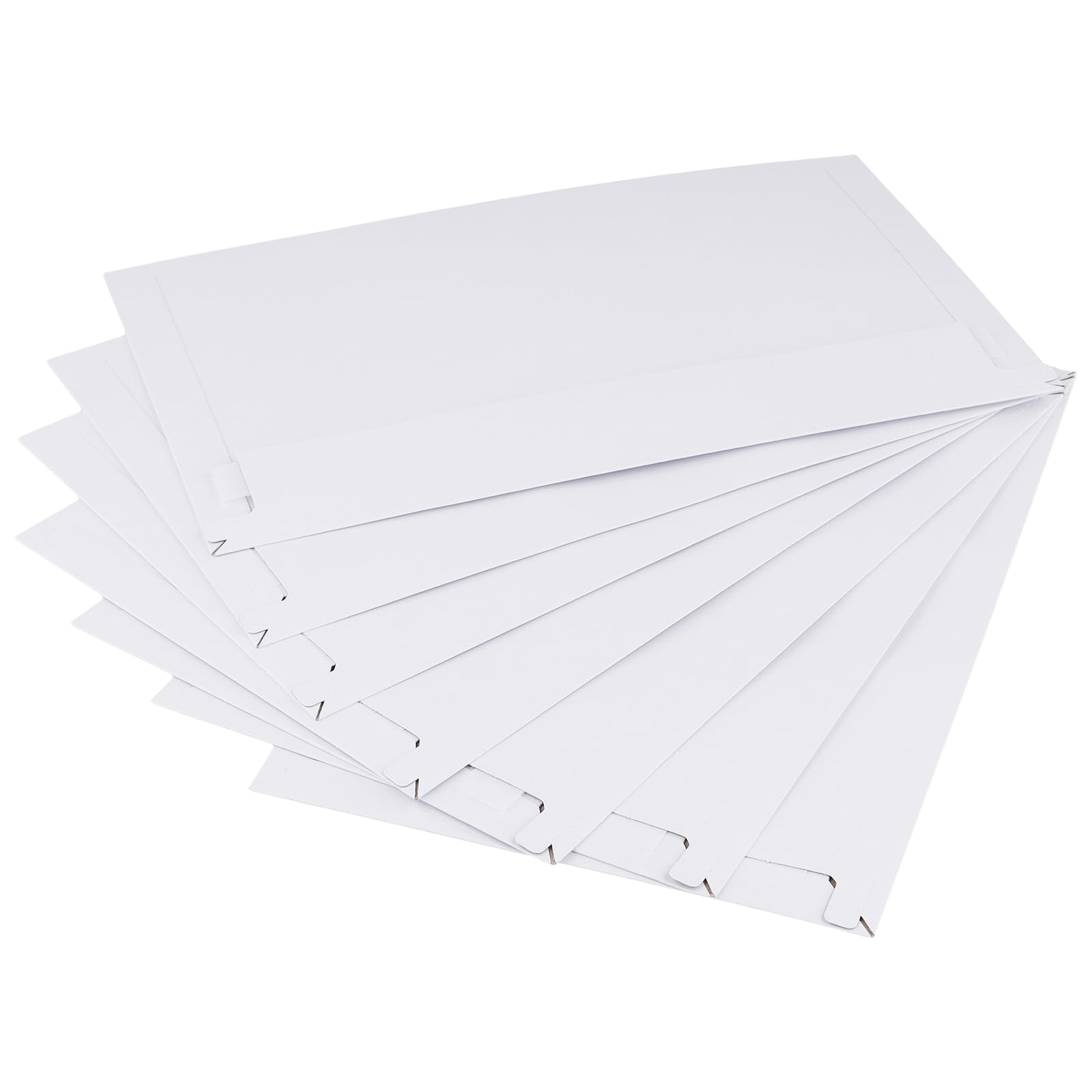 100 Stück Versandtaschen A5, 25 x 16cm Weiß Briefumschläge aus Pappkarton, A5 Versandtaschen Selbstklebend für Büro, Geschäft
