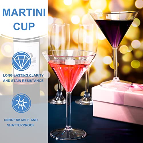 Plastic Martini Glasses 10 Oz Acrylic Unbreakable Cocktail Glasses Plastic Cups Dessert Cocktail Cups Drinkware Drink Glassware For Mousse Home Bar Restaurant Wedding Festival Party Supply (12 Pieces) #TOP3