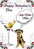 Airedale Terrier Carte de vœux personnalisable pour chiot tv6 Motif chiot