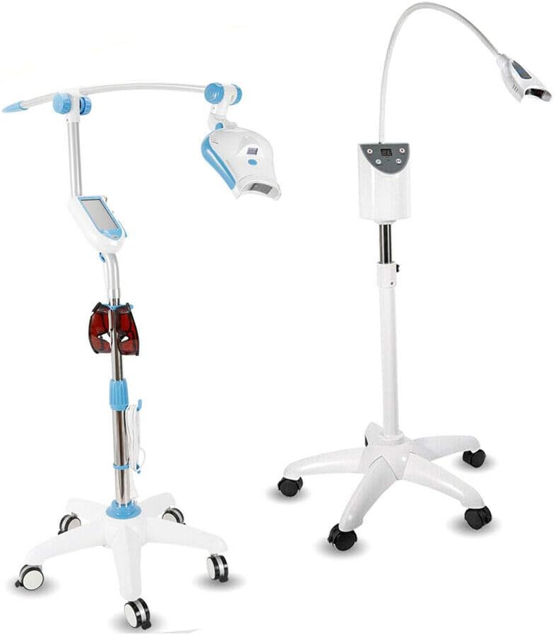 Mobile Teeth Whitening Light, Professional Teeth Bleaching Light Lamp, Floor-Standing Beauty Salon LED Accelerator with 5-inch Touch Screen