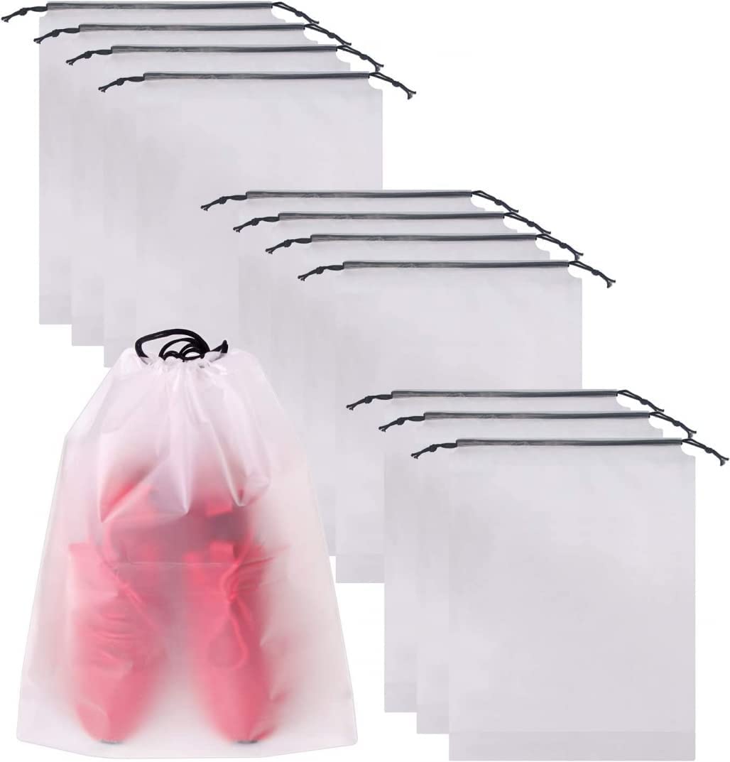 GenericTravel shoe bag Large shoe storage bag with rope for men and women (pack of 12)