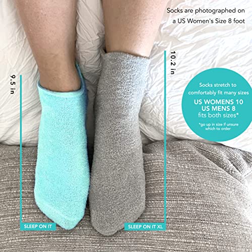 Barefoot Scientist Sleep On It Overnight Moisturizing Gel Socks, Low Profile Ankle Socks, Nourish Your Feet (Grey, L) #TOP6