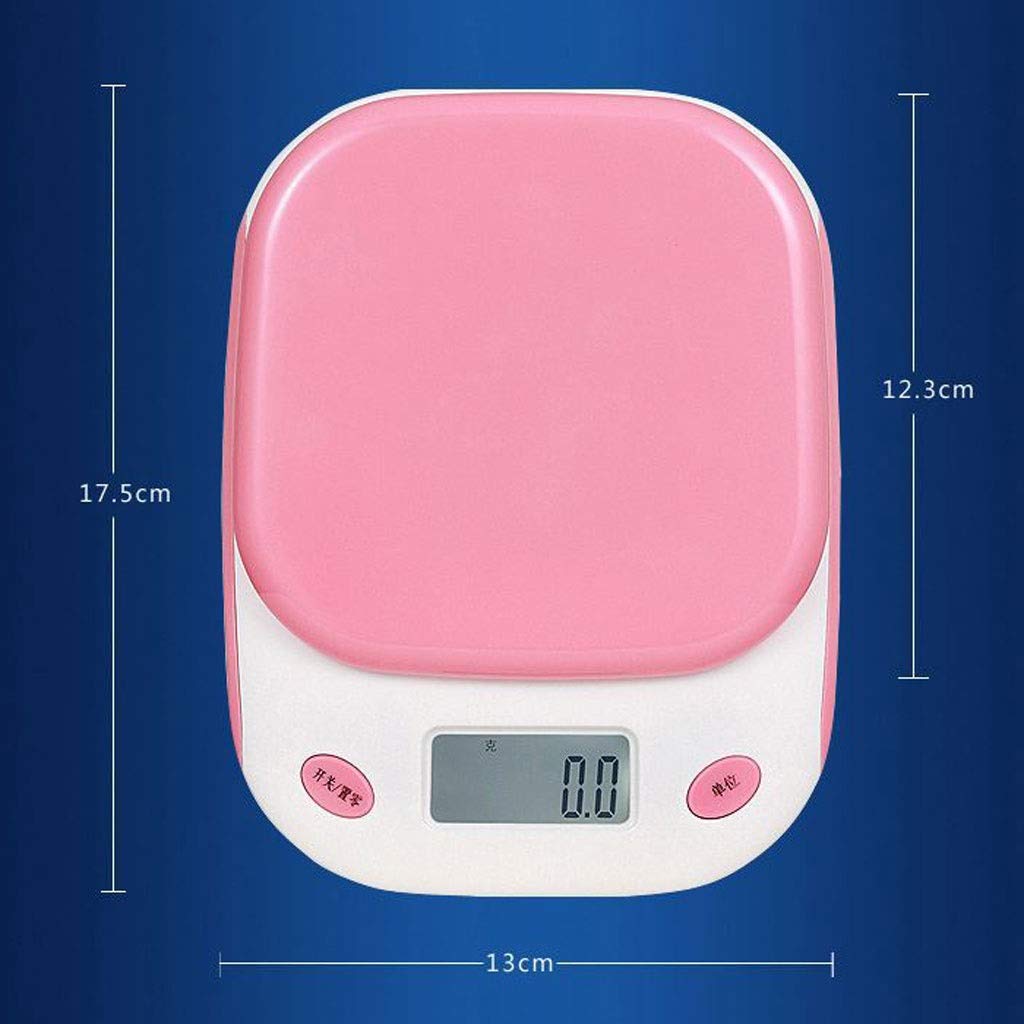 Balance électronique multifonctionnelle Mini tare avec écran LCD pour la cuisson des fruits et légumes (couleur : vert 3 kg/0,1 g) (rose 3 kg/0,1 g).