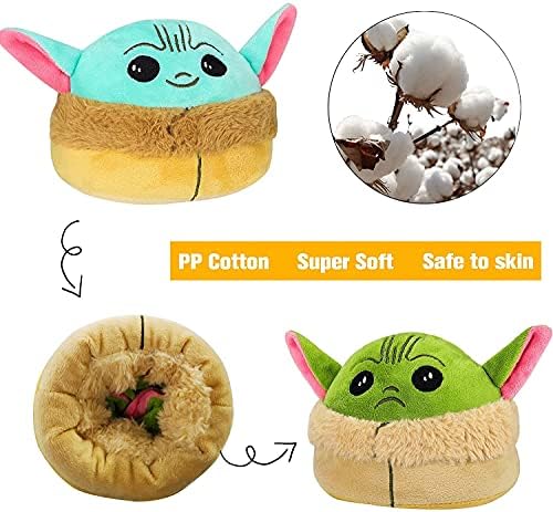 EIDANZ Reversible Baby Yoda teddy Plush Toy Cute yoda Mood Toy like the famous Tiktok octopus plushie for Kids Toy Gift Double Sided Flip Reversable Grogu baby yoda Plushie, Blue, green, 15cm