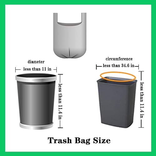 Miniatura 5 de 100 bolsas de basura pequeñas coloridas de 4 galones, valor grueso, duraderas, asas, diseño de punto de ruptura, material de polietileno, uso en