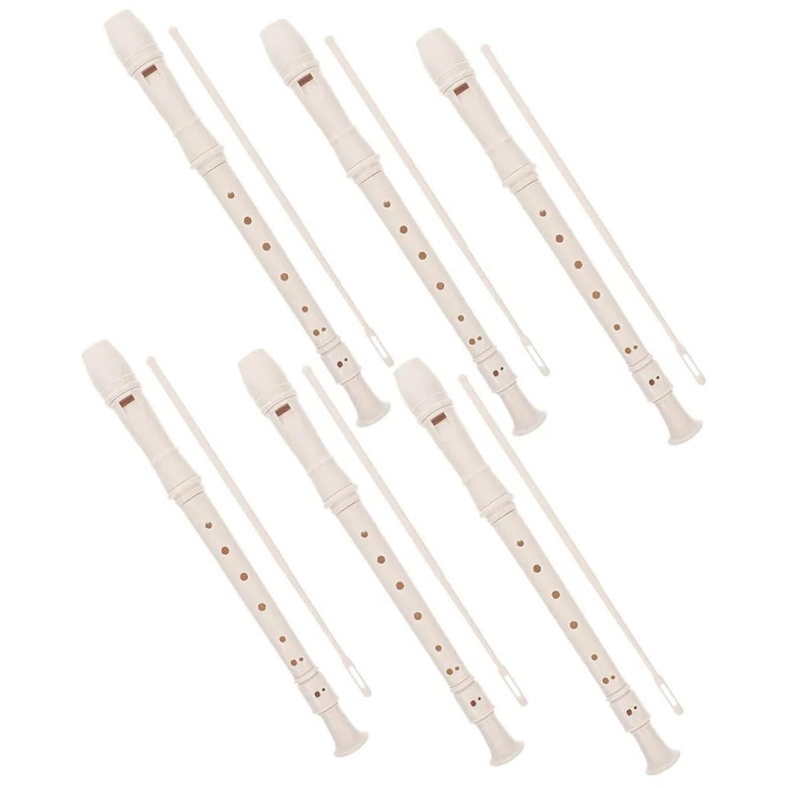 Flauto Dolce 6 Set Di Flauto Dolce Soprano Tedesco A 8 Fori | Leggero, dimensioni compatte, il registratore è facile da usare e trasportare.