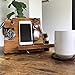 Wooden Docking Station for Men and Docking Station Organizer - Wooden Phone Docking Station - Wooden Phone Stand and Phone Station - Mens Docking Station and Organizer with eBook - by Peraco