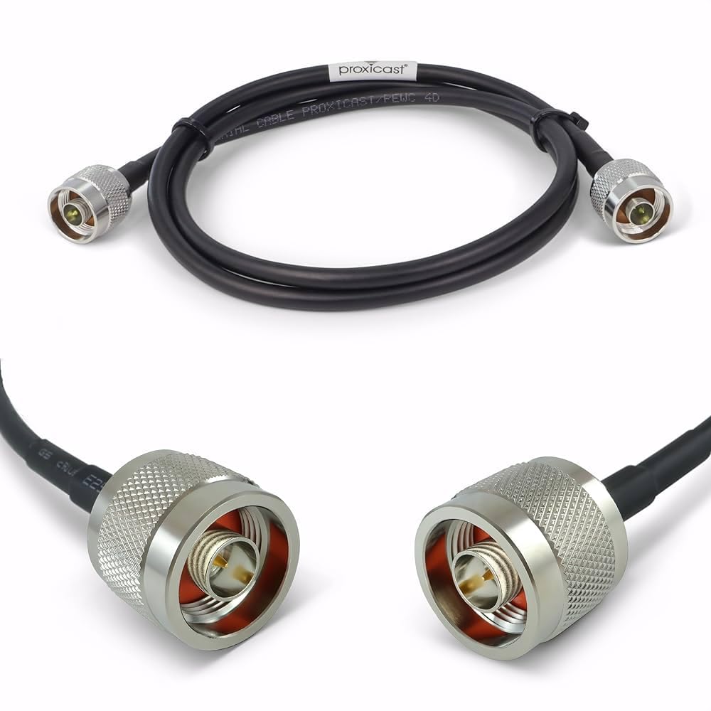 NBR N Male to N Male Plug RF Connector Coaxial Jumper Extension Antenna Cable with Flexible RG 58 Low Loss Wire for 4G 5G LTE ADS-B/Ham/GPS/WiFi/RF Radio Surge Arrester Modem- 1.5 Mtr.-image-24