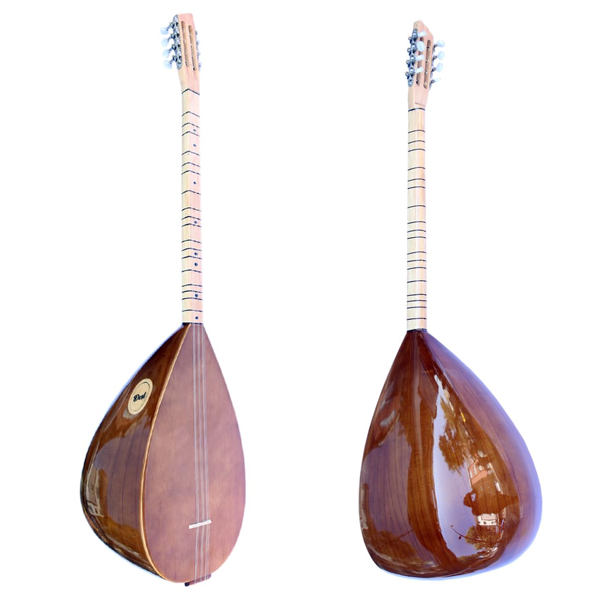 Turkish Short Neck Mulberry Baglama Saz String Musical Instrument ASK-206G