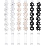obmwang 3 Pairs Clear Bra Straps Lace Flower Invisible Transparent Underwear Strap Replacement Shoulder