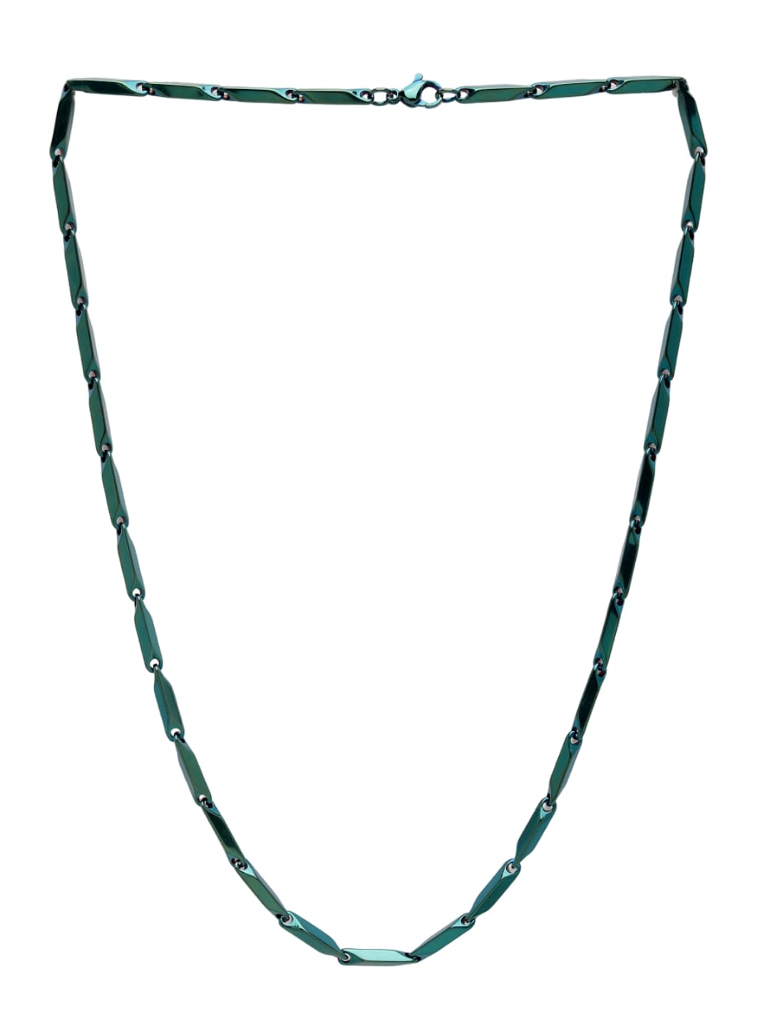 nvr Men Green Rhodium-Plated Stainless Steel Chain (NVR2570 - Green)-picture-11