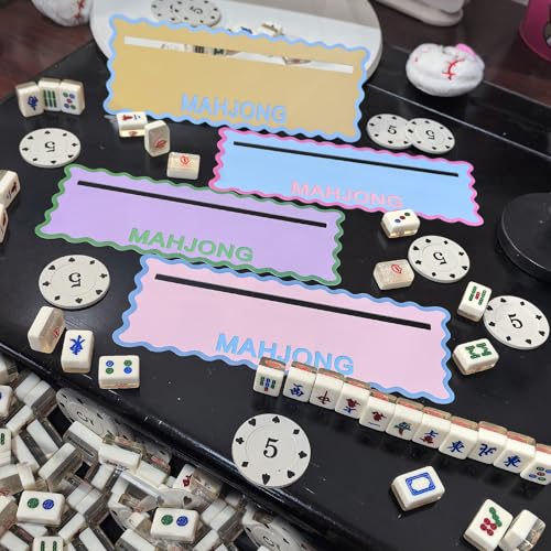 4 Cartas guía Mahjong para localizar líneas coloridas miniatura 4