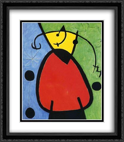 The Birth of Day 2X Matted 28x32 Large Black Ornate Framed Art Print by Miro, Joan