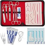 AmerÒ Complete Suture Practice Kit – Durable Suturing Pad with Pre-Cut Wounds, – Perfect for Students, Trainees & Skill Practice