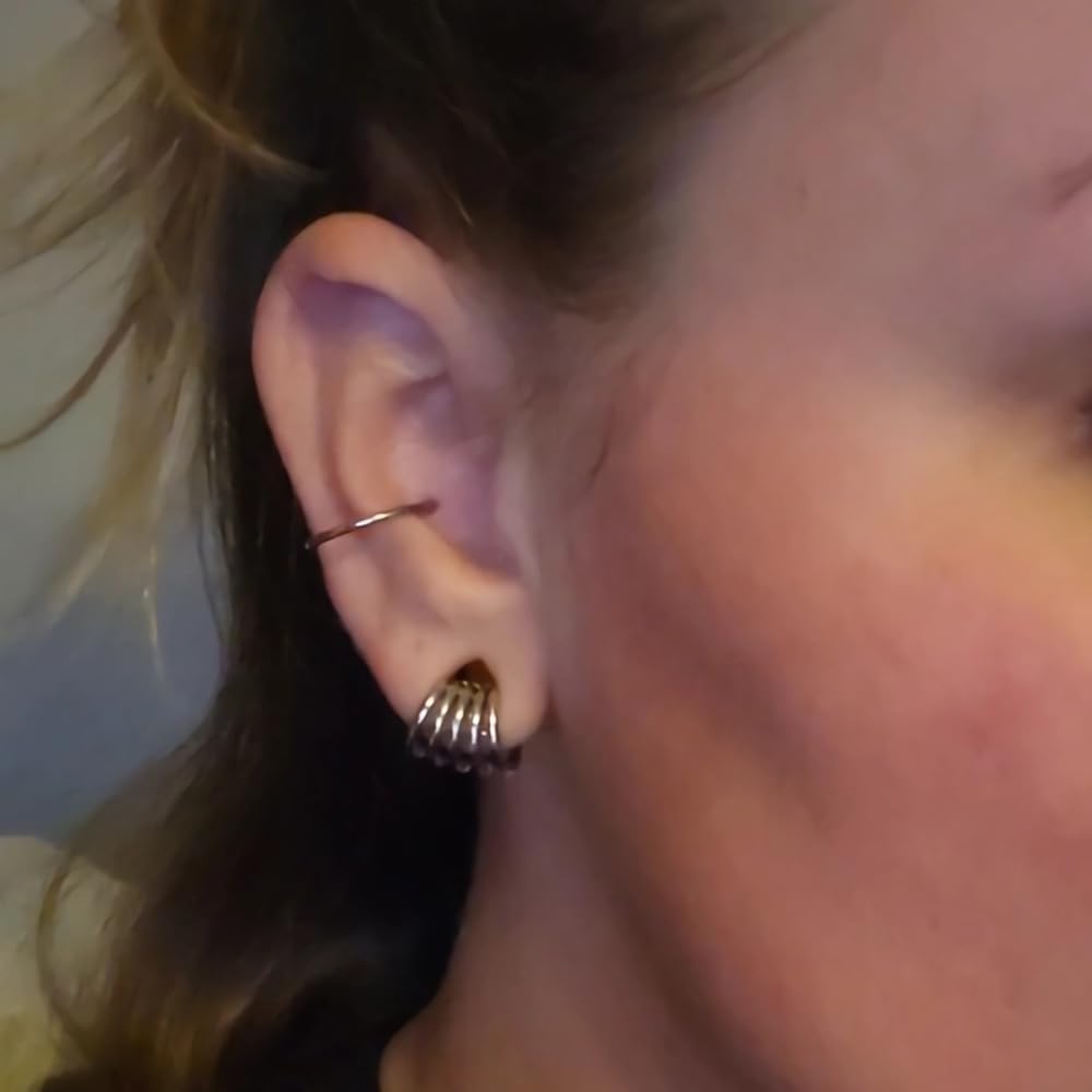 Vankula Peso Lobo Pesi Orecchie ear weights dilatatori in Acciaio inossidabile Anelli Impilati lobi piercing espansori Gioielli Uomo Donna 5mm 6mm 12mm Nero Argento Oro