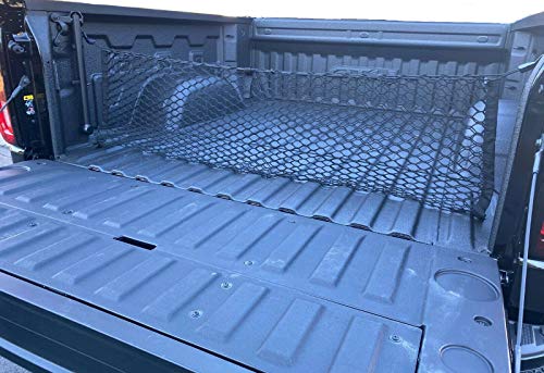 Envelope Style Trunk Mesh Cargo Net For Chevy Silverado Accessories Wt Ls Lt Ltz 2013-2023 - Premium Trunk Organizers And Storage - Cargo Net For Pickup - Truck Bed Net For Chevy Silverado #TOP7