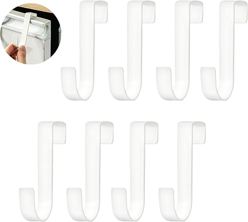 Gancho para colocar sobre el gabinete, gancho para cajón sobre la puerta, ganchos de cocina, colgador de puerta de gabinete blanco de acero