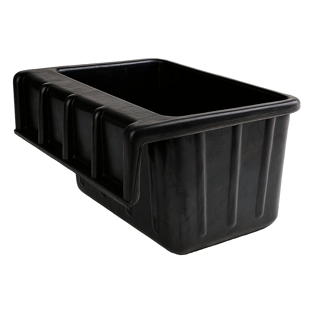 GS Equestrian Rubber Hook Over Manger, 16L Capacity, 24 x 24 x 40 cm, Black